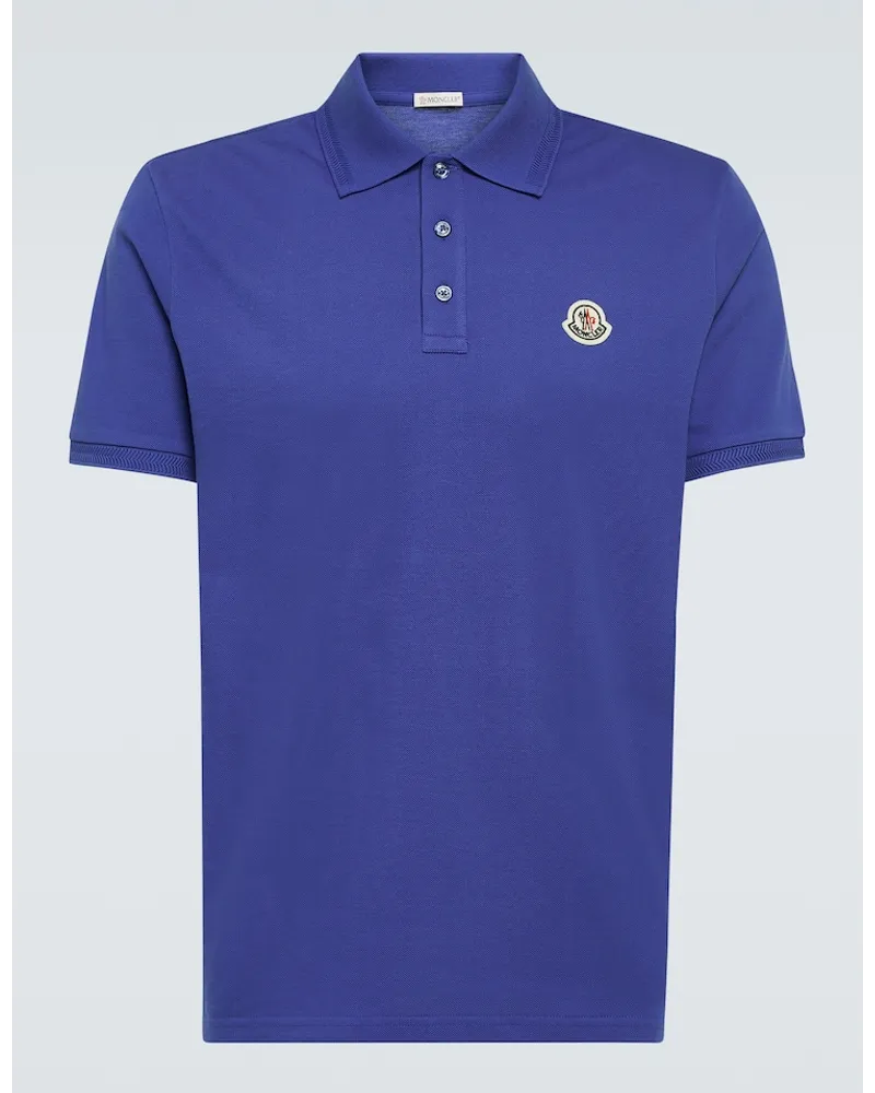 Moncler Polohemd aus Baumwolle Blau