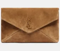 Clutch Cassandre Large aus Veloursleder