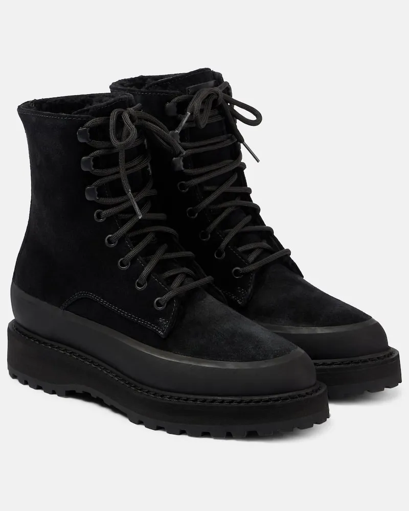 Le Monde Béryl Le Monde Béryl Ankle Boots Dolomite aus Veloursleder Schwarz