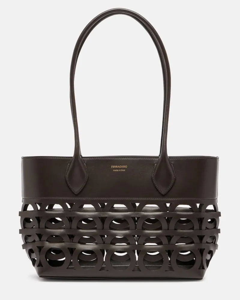 Ferragamo Tote Bag aus Leder Braun