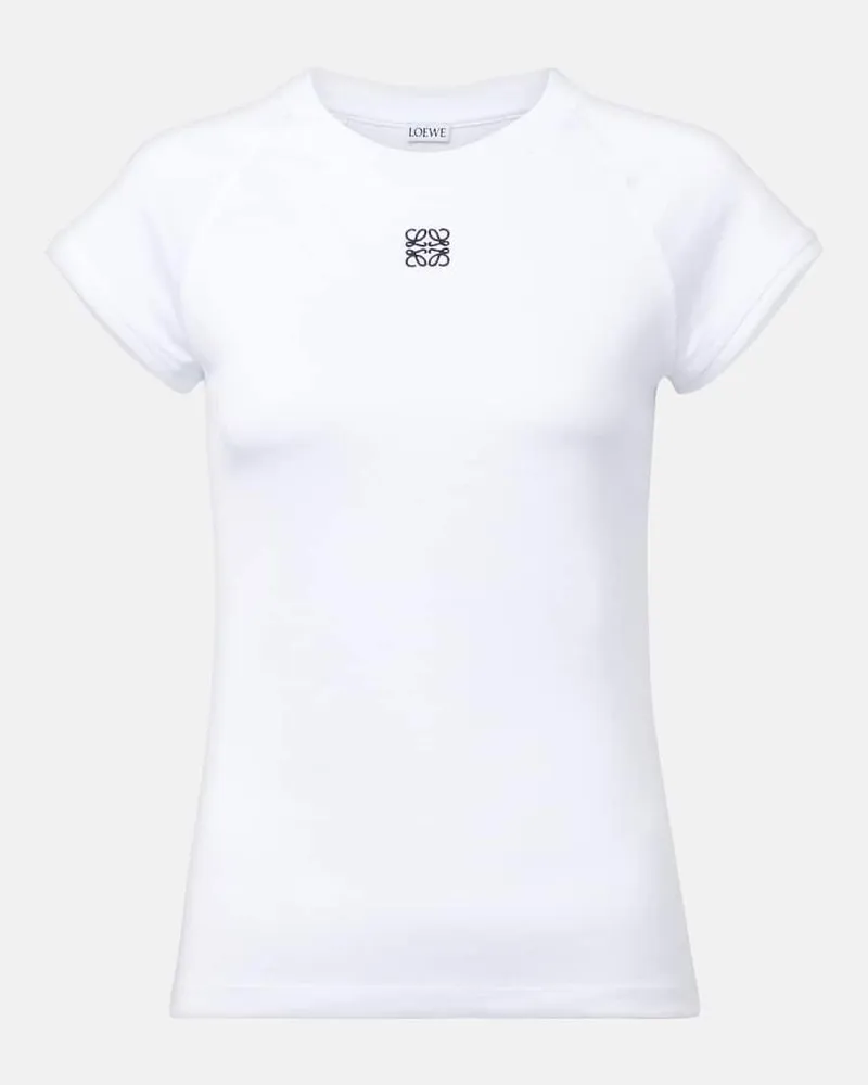 Loewe T-Shirt Anagram aus einem Baumwollgemisch Weiã