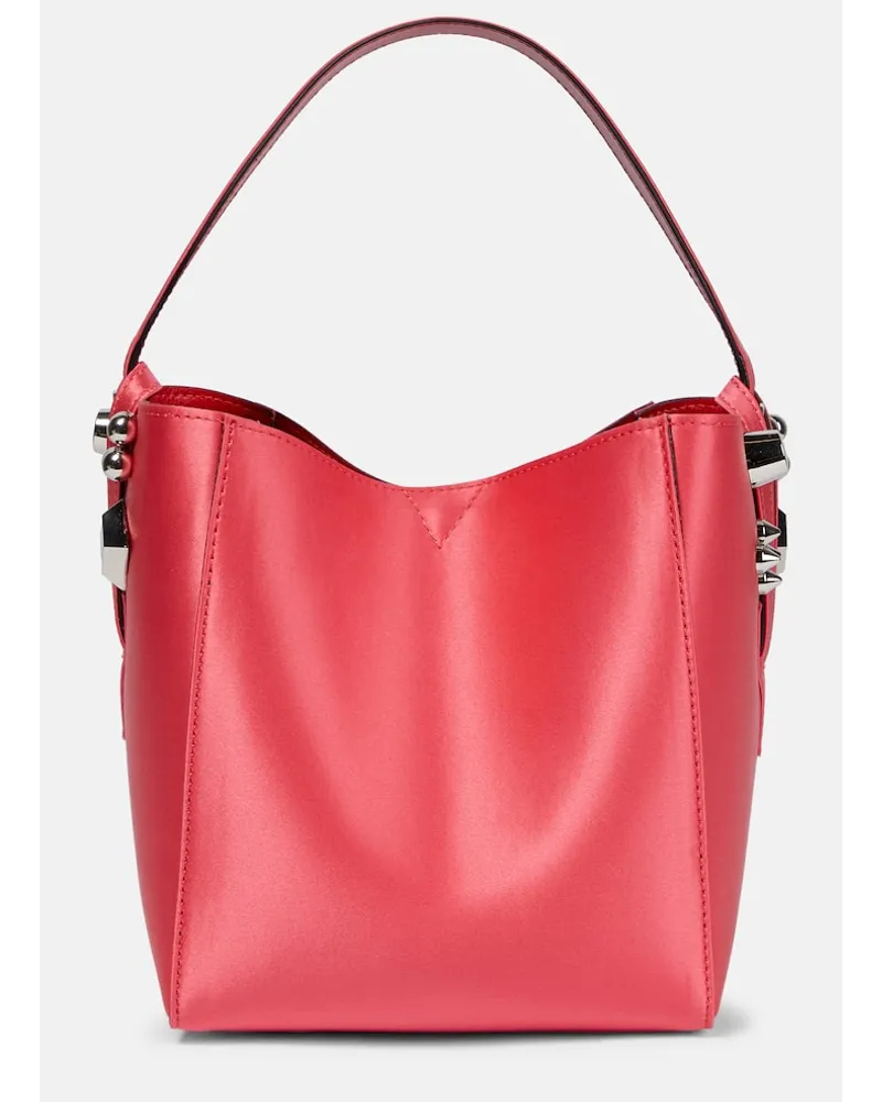 Christian Louboutin Bucket Bag Cabachic Mini aus Satin Pink
