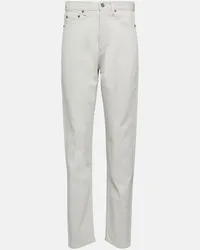 Saint Laurent High-Rise Slim Jeans Weiss