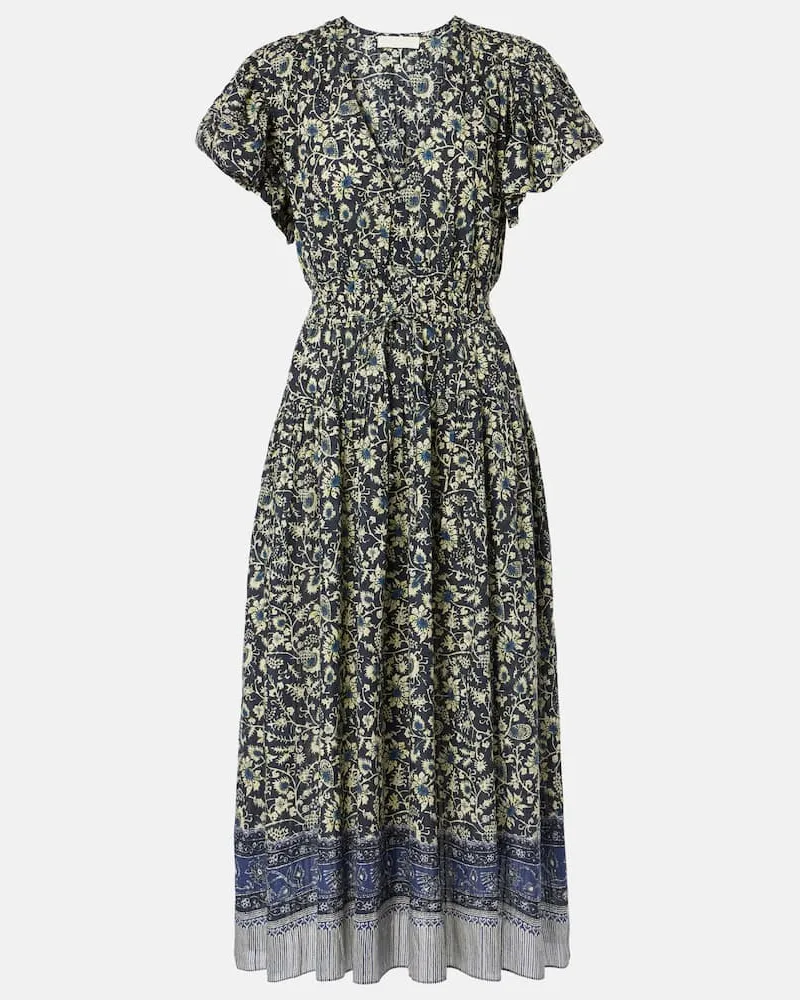 Ulla Johnson Midikleid Lyria aus einem Baumwollgemisch Multicolor