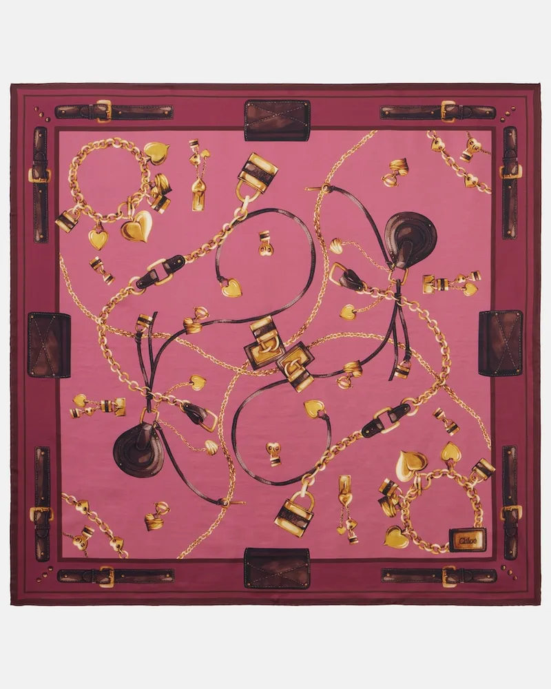 Chloé Chloé Tuch Paddington aus Seide Rosa