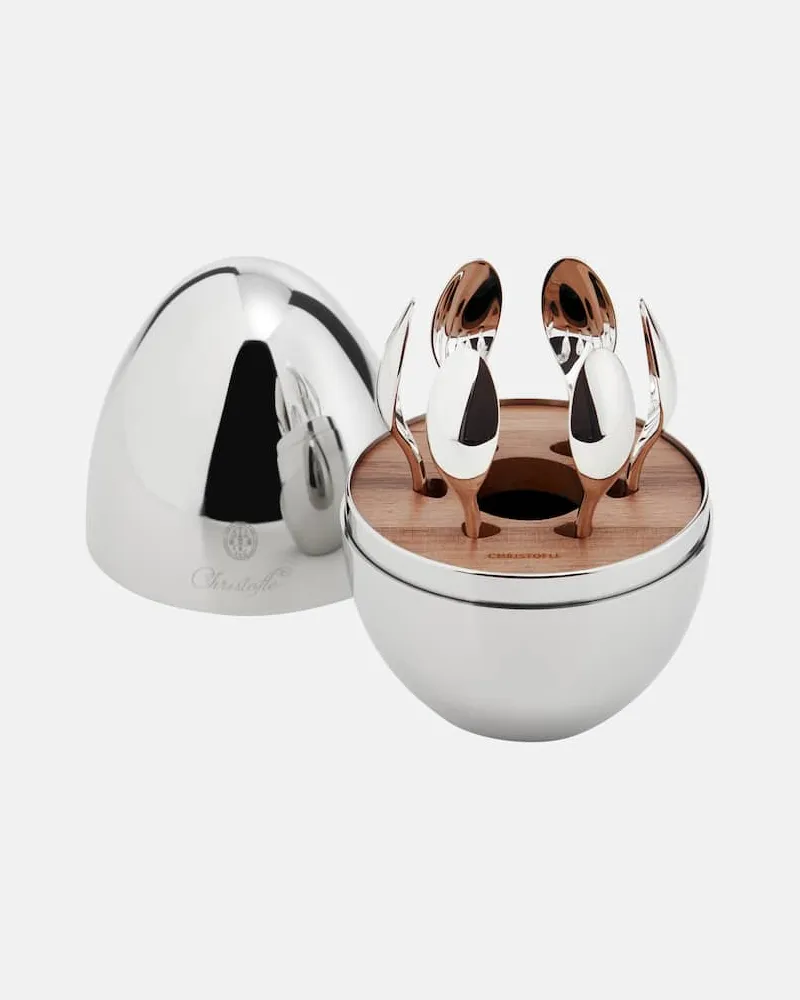 Christofle Set Mood Coffee aus sechs Espressolöffeln Silber