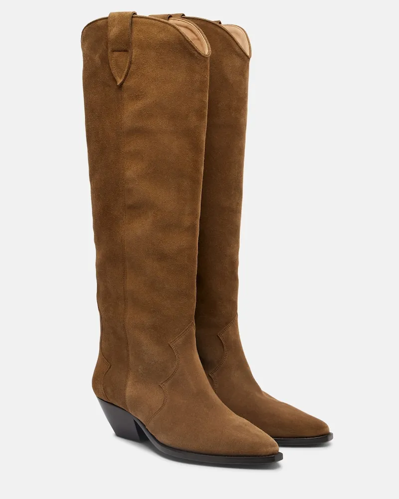 Isabel Marant Stiefel Denvee 40 aus Veloursleder Braun