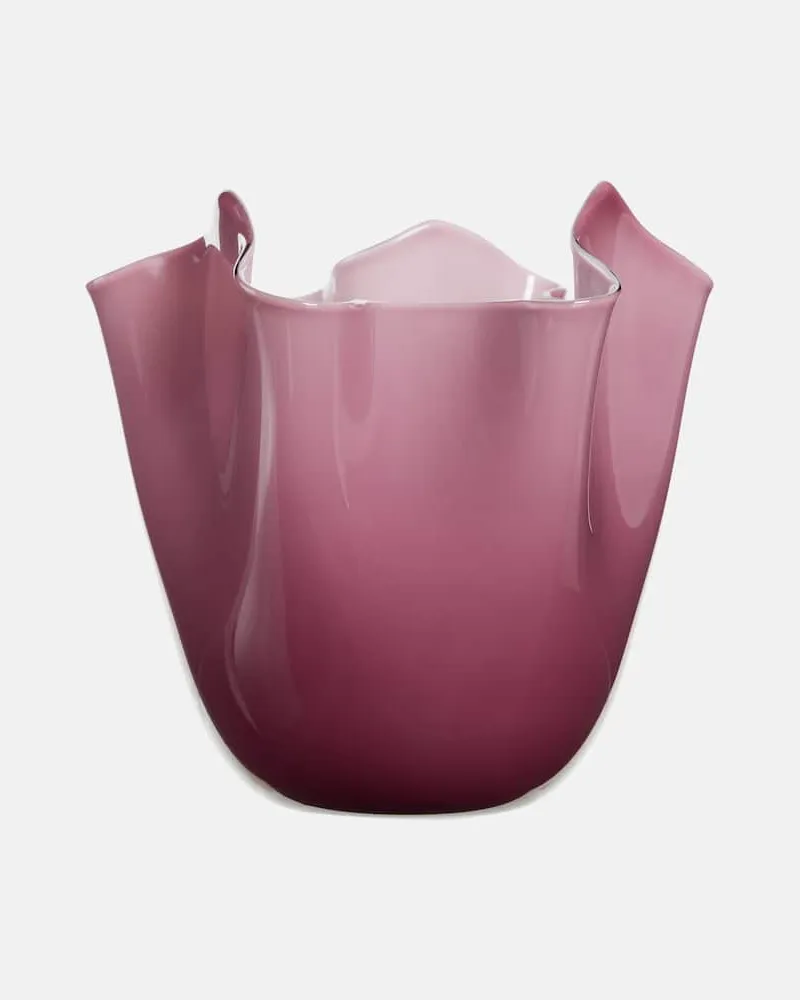 Venini Vase Fazzoletto Pink