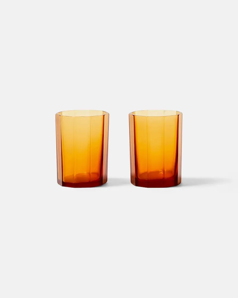 NasonMoretti Bustierkleid aus Baumwolle und Seide Orange