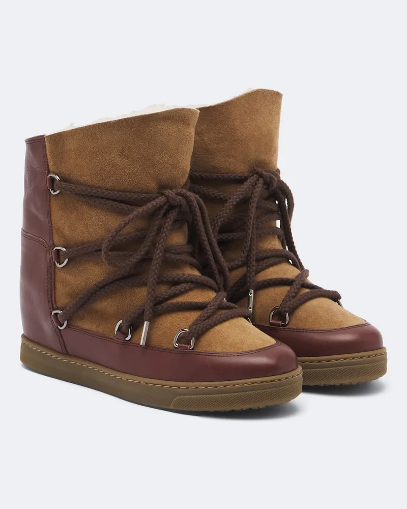 Isabel Marant Schneestiefel Nowles aus Leder Braun