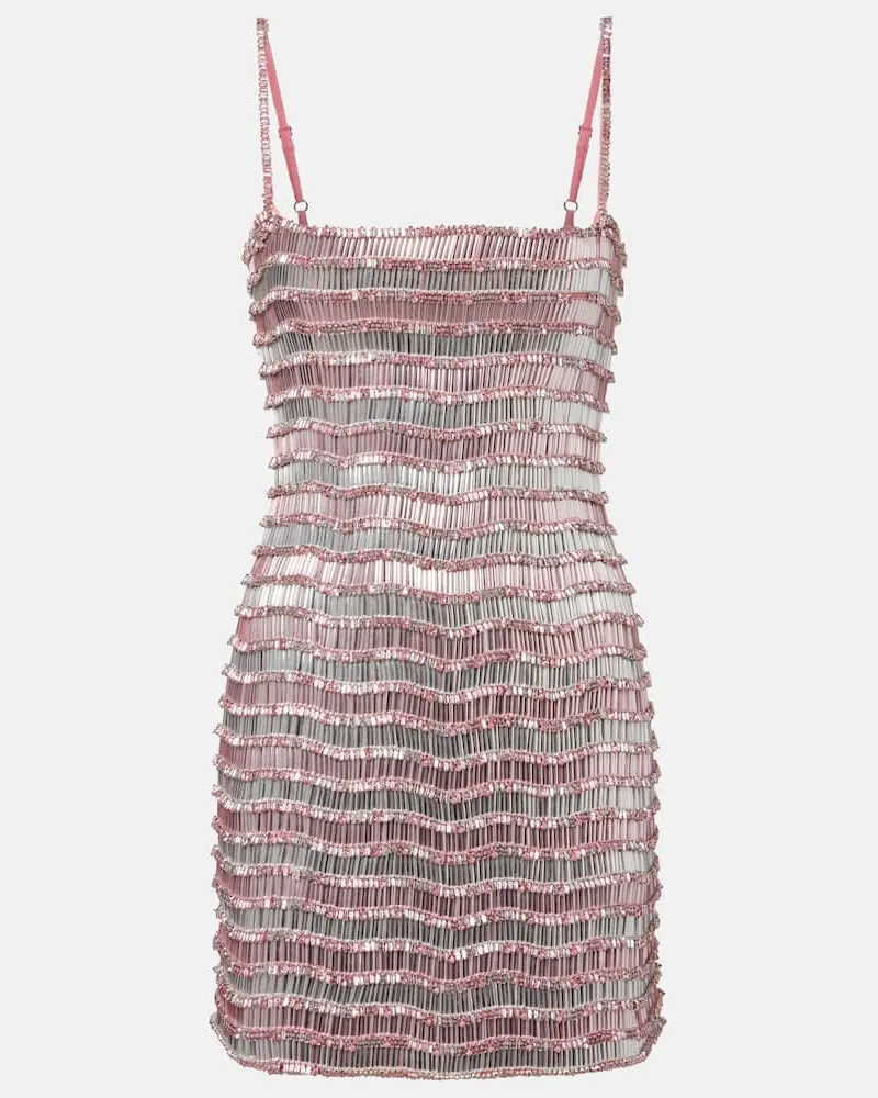 Rachel Gilbert Minikleid Zeph mit Kristallen Rosa