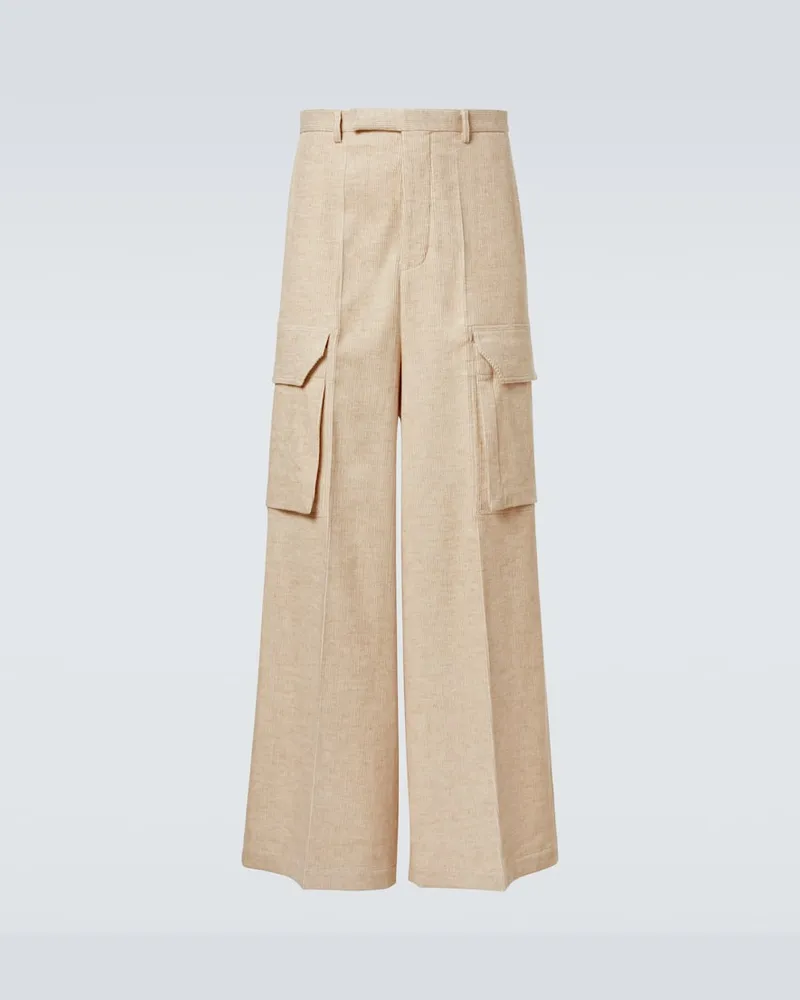 Rick Owens Cargohose Firebanks aus Cord Beige