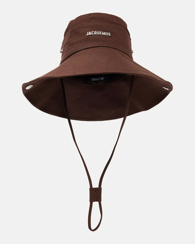 Jacquemus Hut Le Bob aus Denim Braun