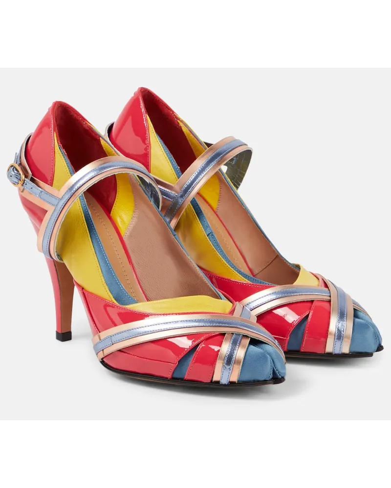 Maison Margiela Pumps Tabi mit Lackleder Multicolor