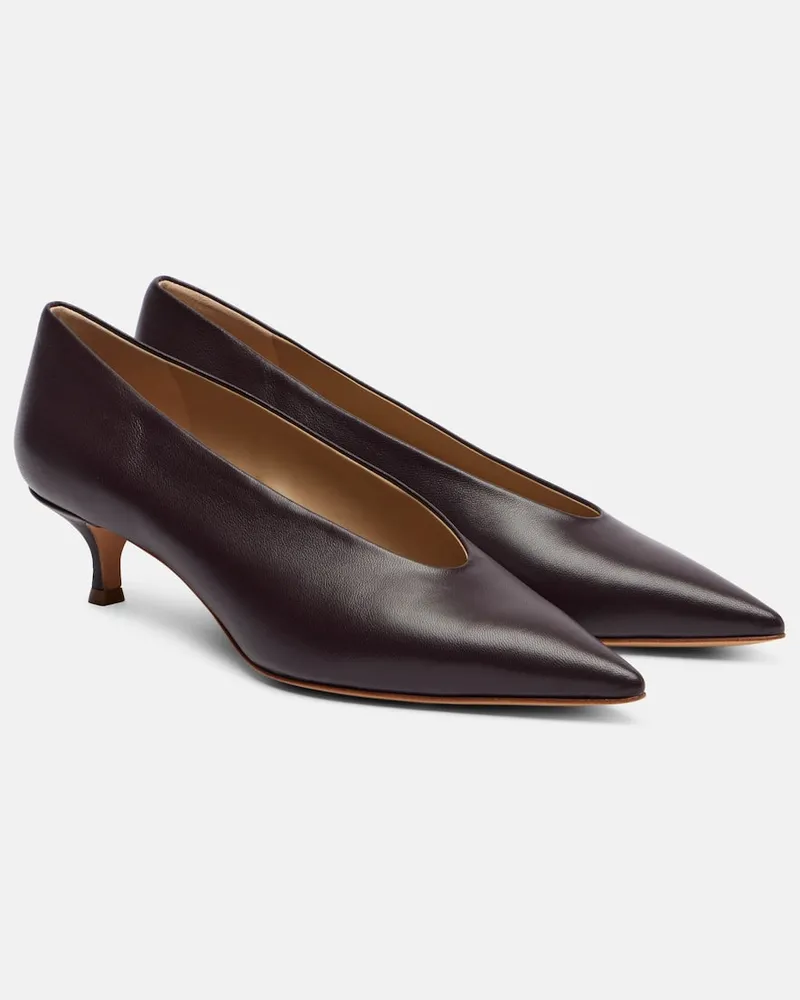 Le Monde Béryl Le Monde Béryl Pumps Babouche aus Leder Lila