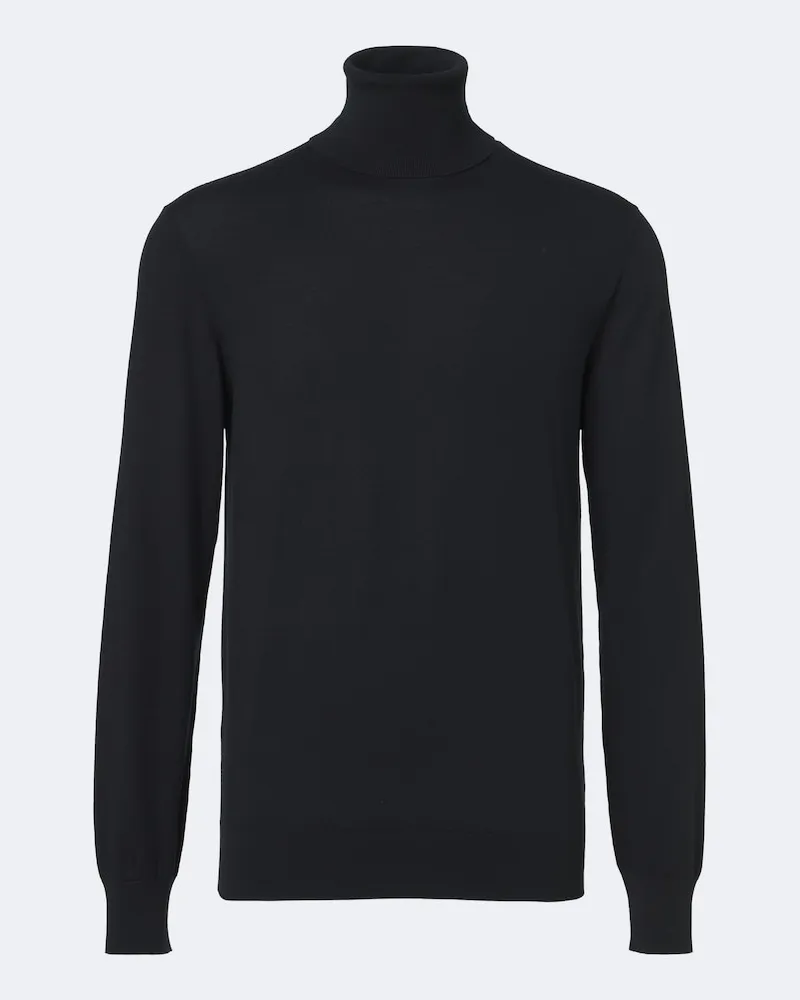 The Row Rollkragenpullover Adlan aus Wolle Schwarz