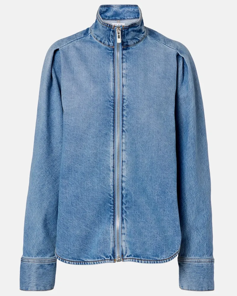 Alaïa Alaïa Hemdjacke aus Denim Blau