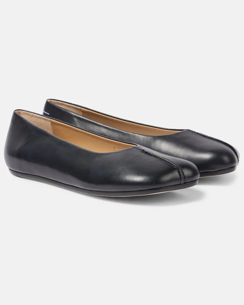 Maison Margiela Ballerinas aus Leder Schwarz