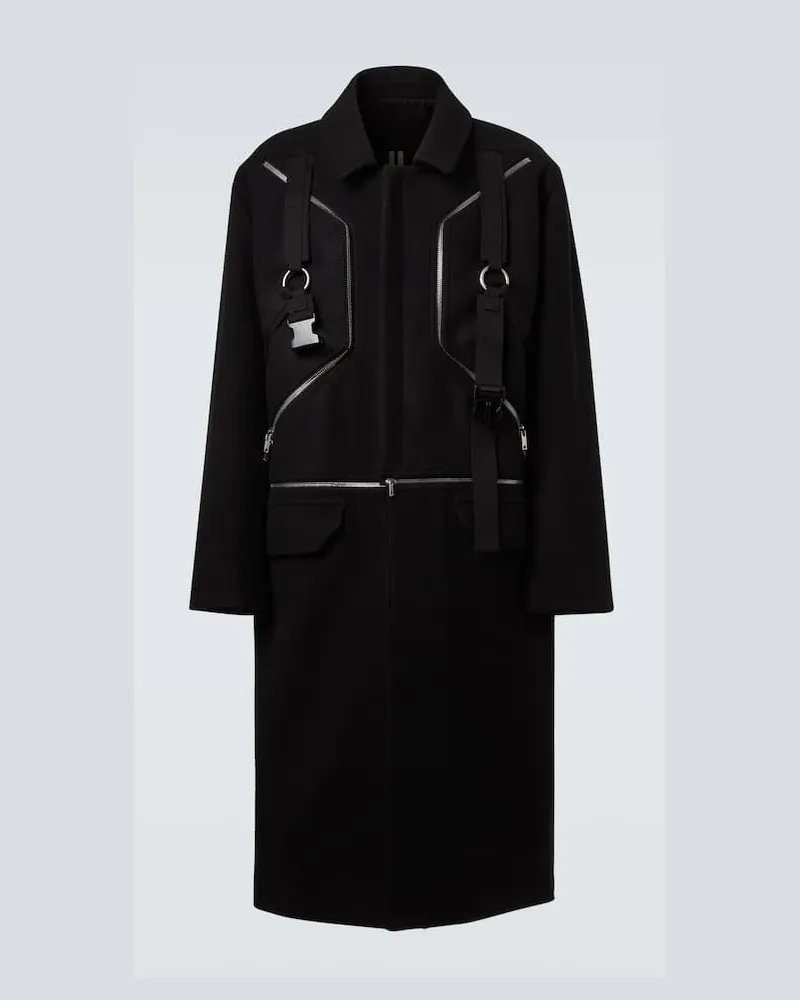 Rick Owens Mantel aus Schurwolle Schwarz