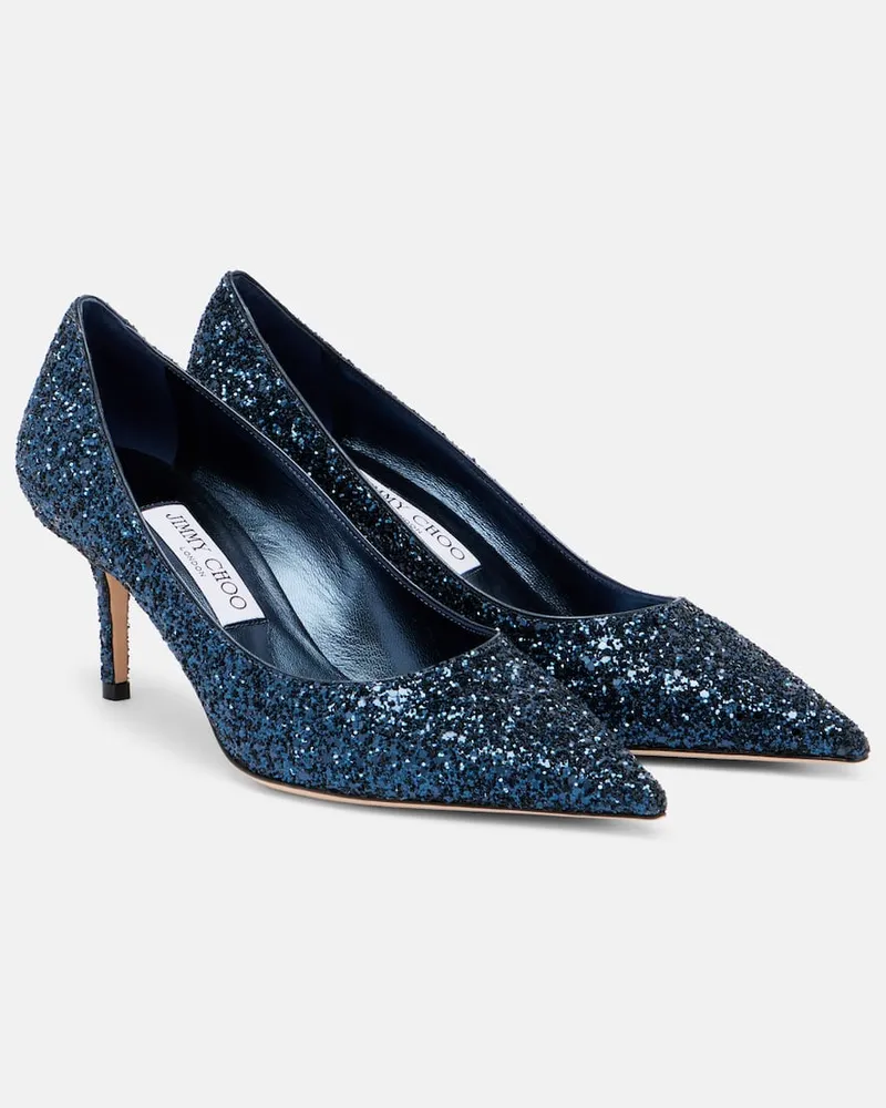 Jimmy Choo Pumps Love 65 mit Glitter Blau