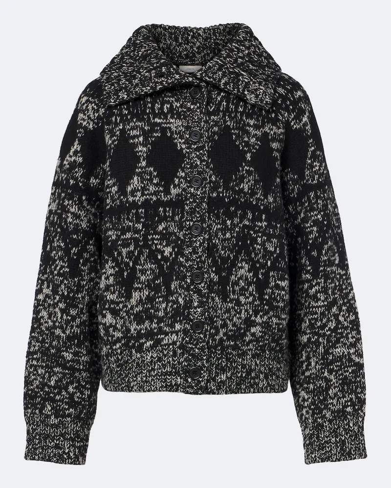 Vince Cardigan aus einem Wollgemisch Schwarz