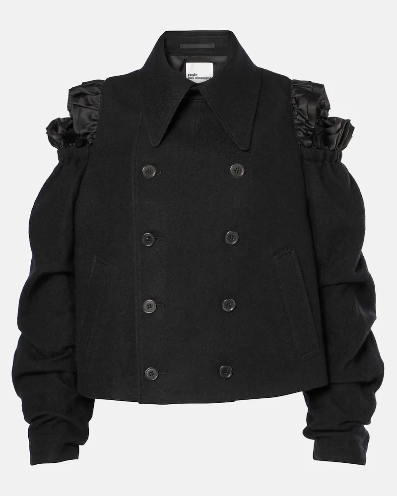 Noir Kei Ninomiya Jacke aus Wolle Schwarz