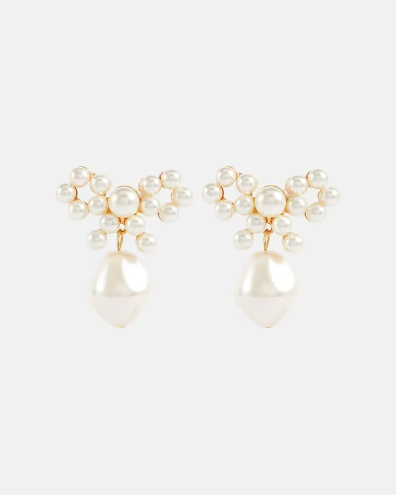 Jennifer Behr Bridal Ohrringe Kingsley mit Zierperlen Beige