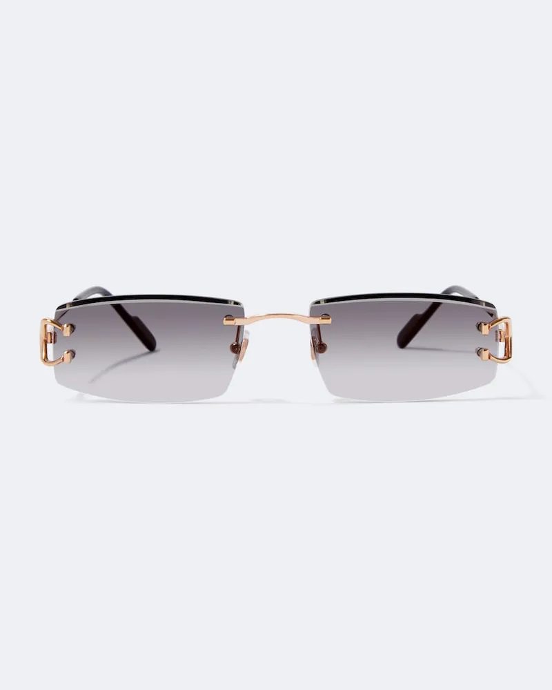 Cartier Eckige Sonnenbrille Motifs De Cartier Gold