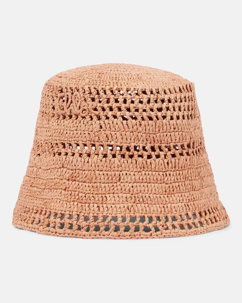 Chloé Chloé Hut Sunset aus Raffiabast Pink