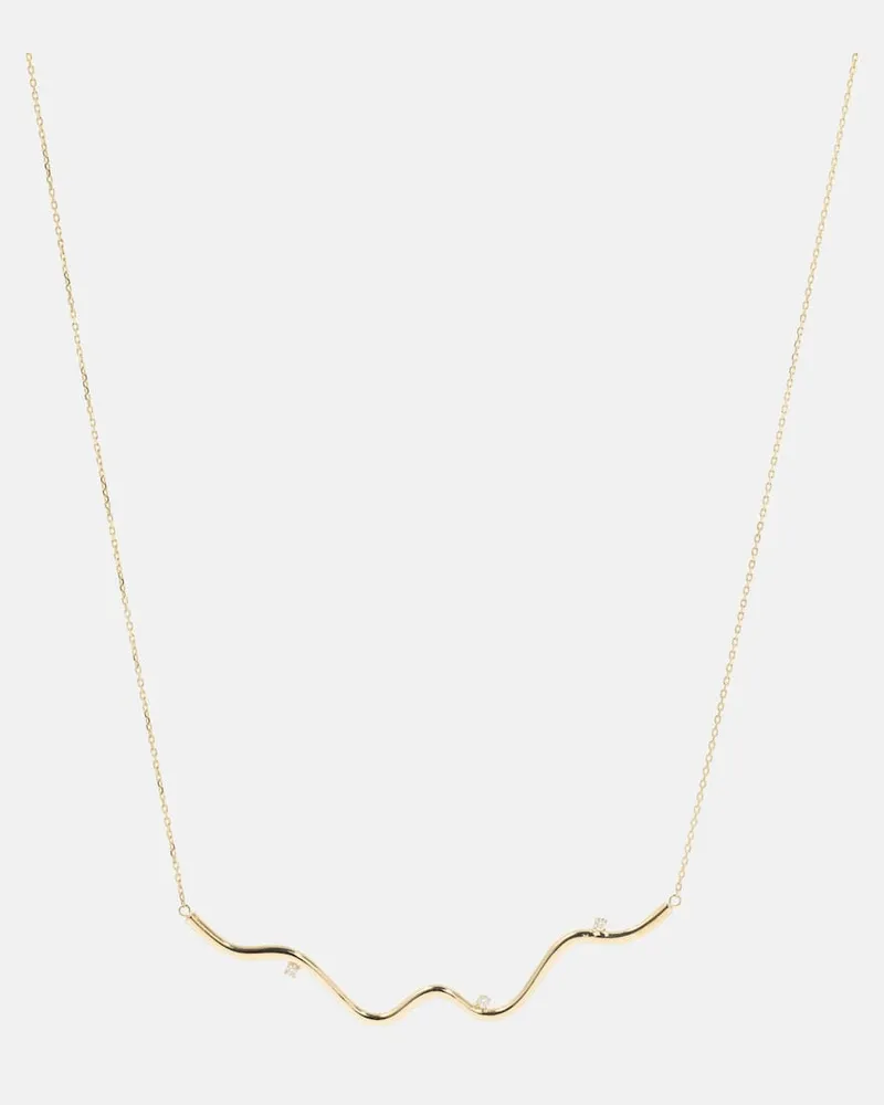 Stone & Strand Halskette Harbor Lights aus 10kt Gelbgold mit Diamanten Gold