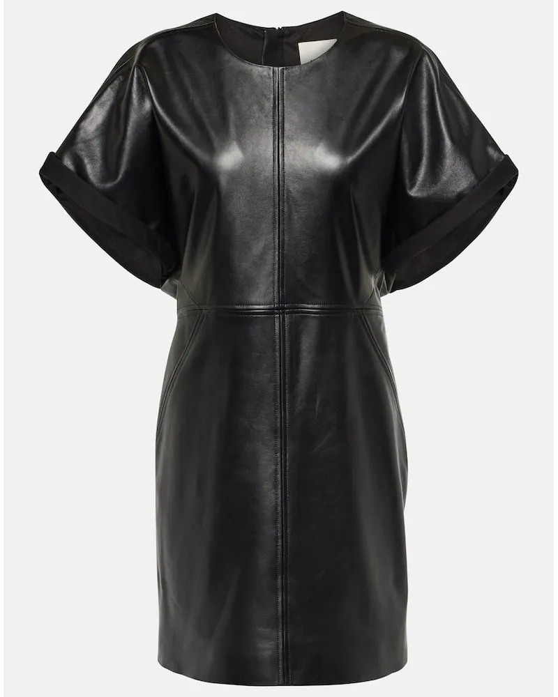 Isabel Marant Minikleid Faustilia aus Leder Schwarz