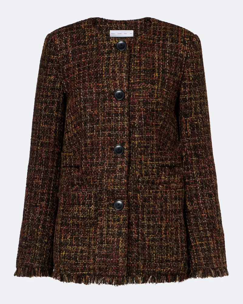 Proenza Schouler Jacke White Label Aurelia aus Bouclé Braun