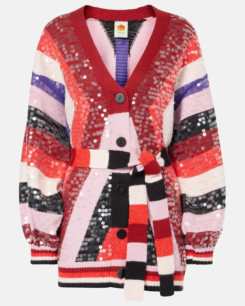 FARM Rio Cardigan mit Pailletten Multicolor