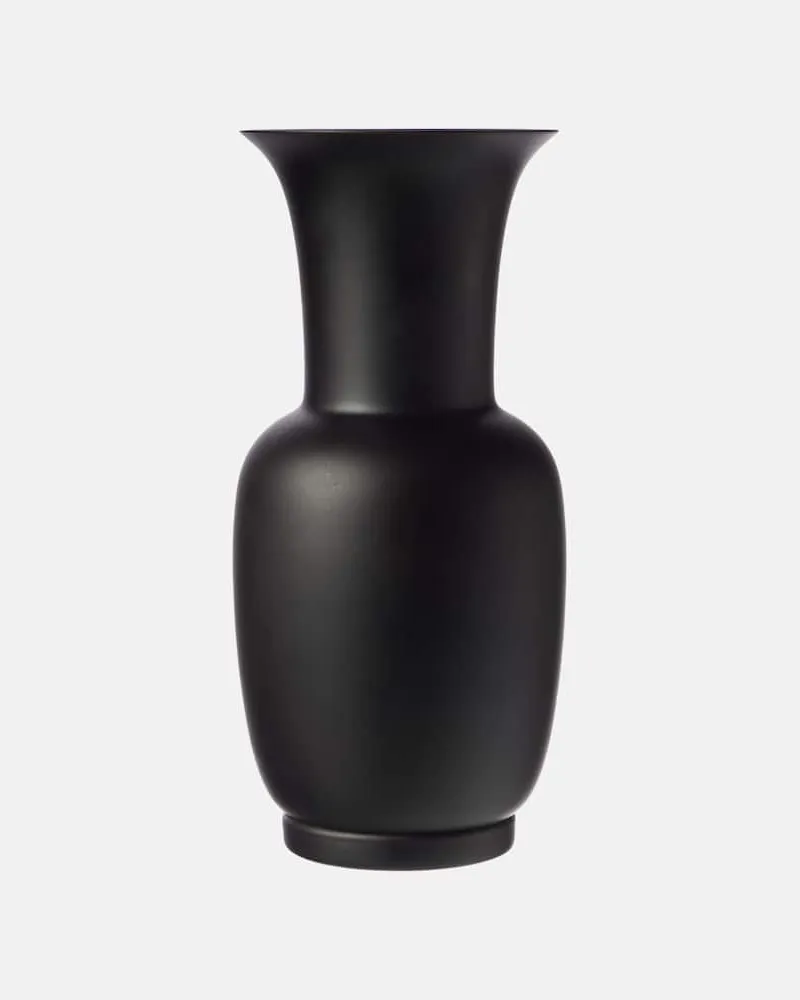 Venini Vase Opalino Schwarz