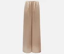 Weite Pyjama-Hose aus Satin