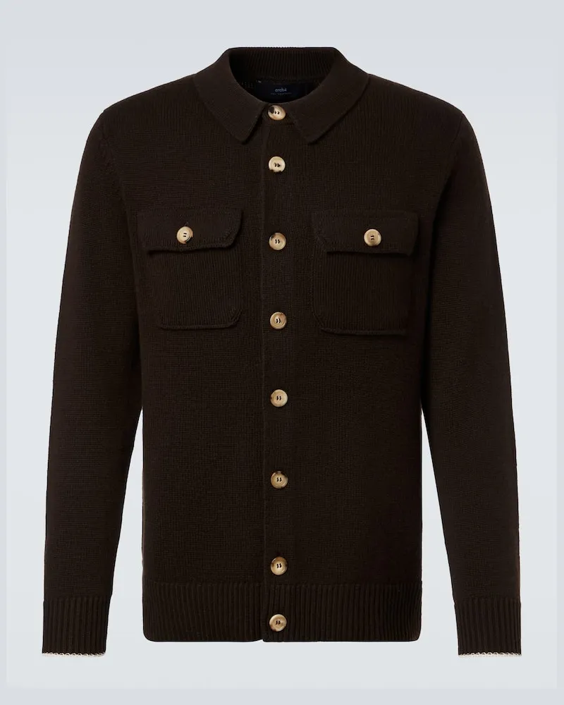 arch4 Cardigan Mr Redcar aus Kaschmir Braun
