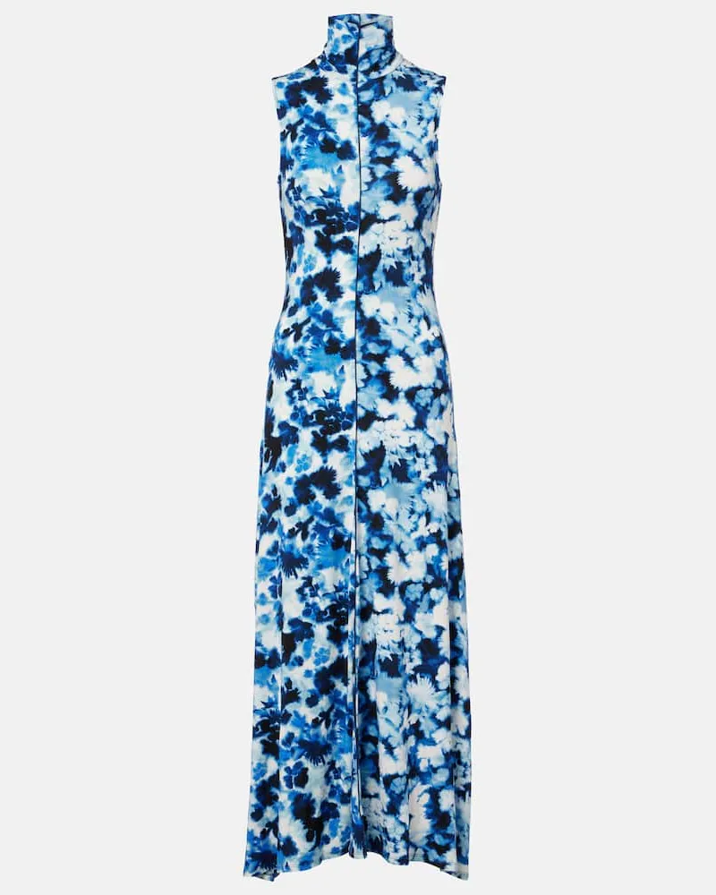 Proenza Schouler Bedrucktes Maxikleid Valentina aus Jersey Blau