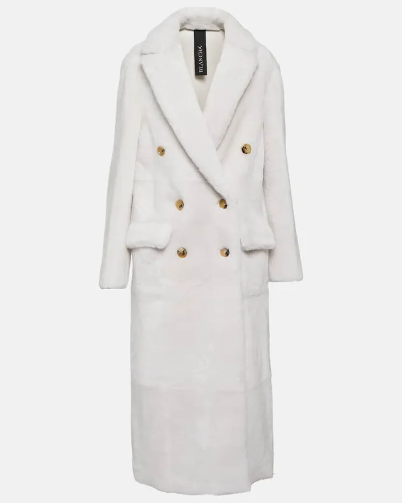 BLANCHA Wendbarer Mantel aus Shearling Weiã