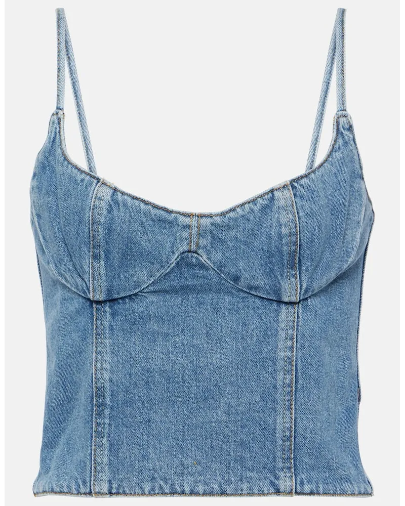 Magda Butrym Bustier-Top aus Denim Blau