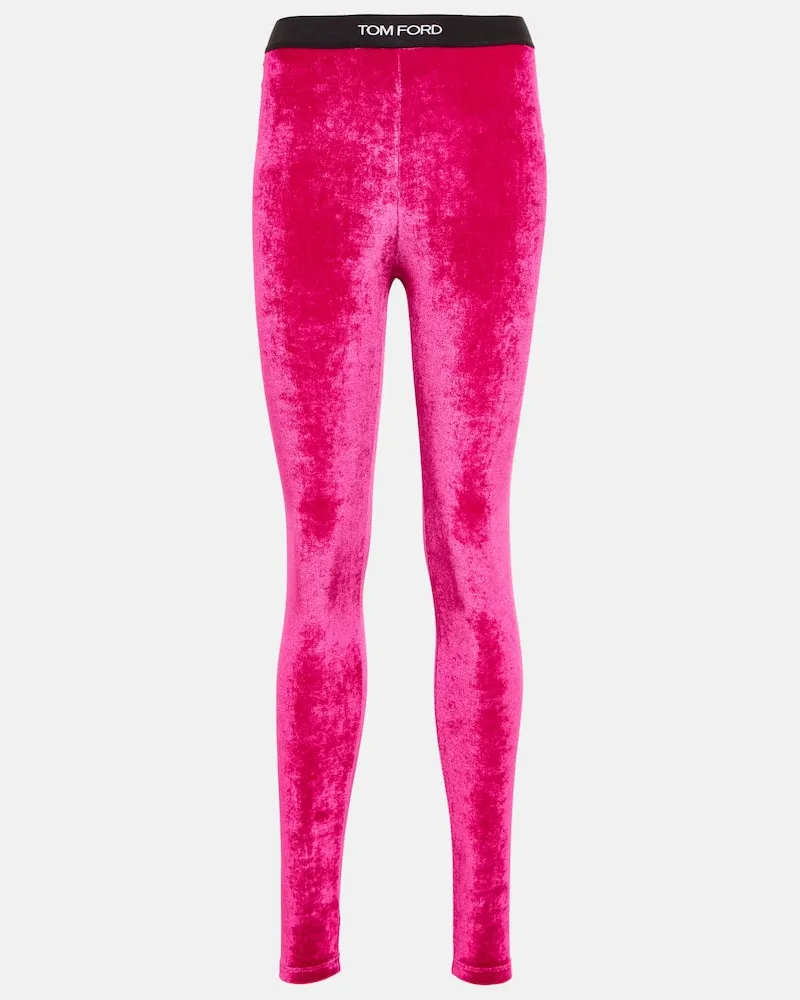 Tom Ford Leggings aus Samt Rosa