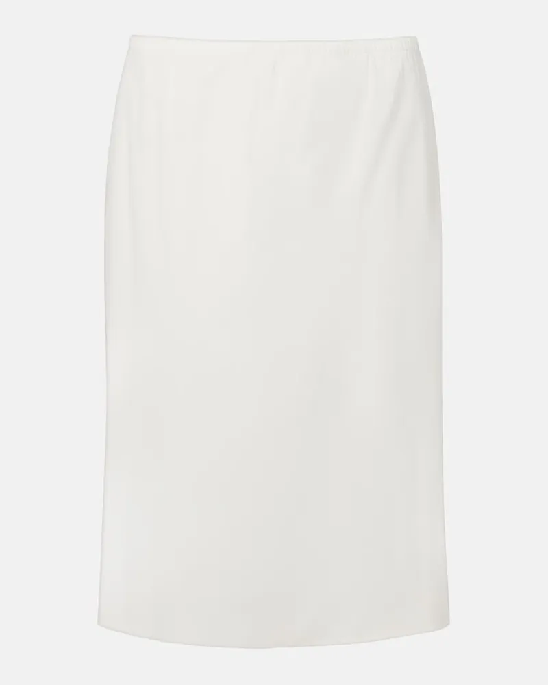 The Row Midirock Ivera aus Chiffon Weiß