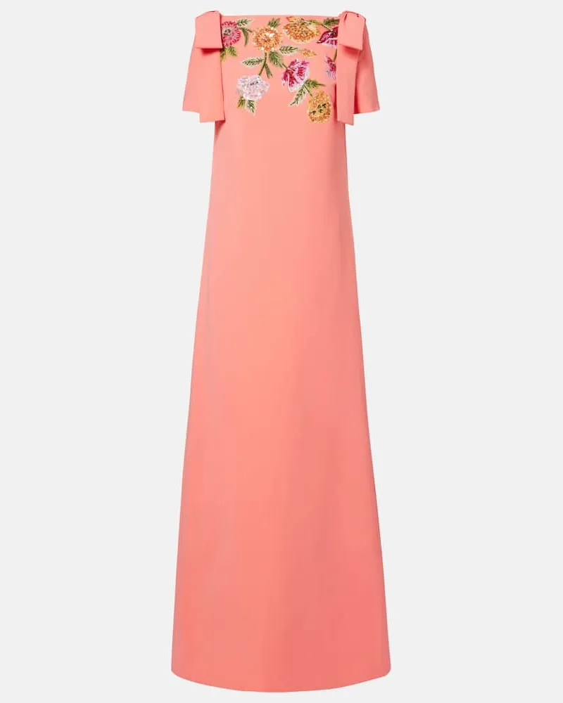 Carolina Herrera New York Verzierte Robe Rosa