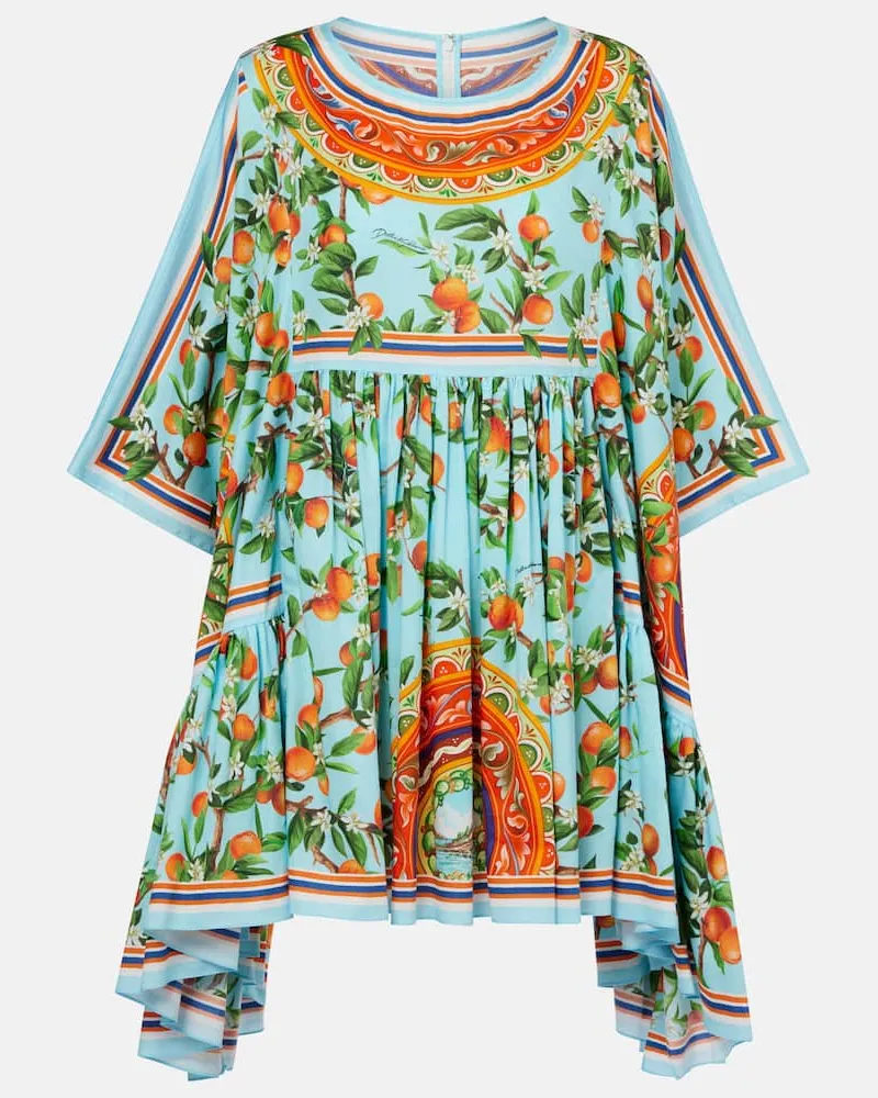 Dolce & Gabbana Bedruckter Kaftan aus Baumwolle Multicolor