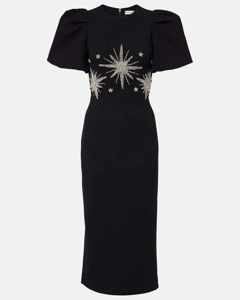 Rebecca Vallance Verziertes Midikleid Estella Schwarz