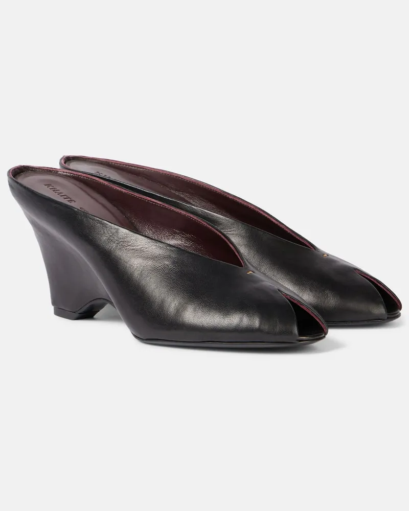KHAITE Mules Cloak 75 aus Leder Schwarz