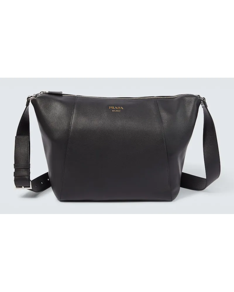 Prada Messenger Bag aus Leder Schwarz