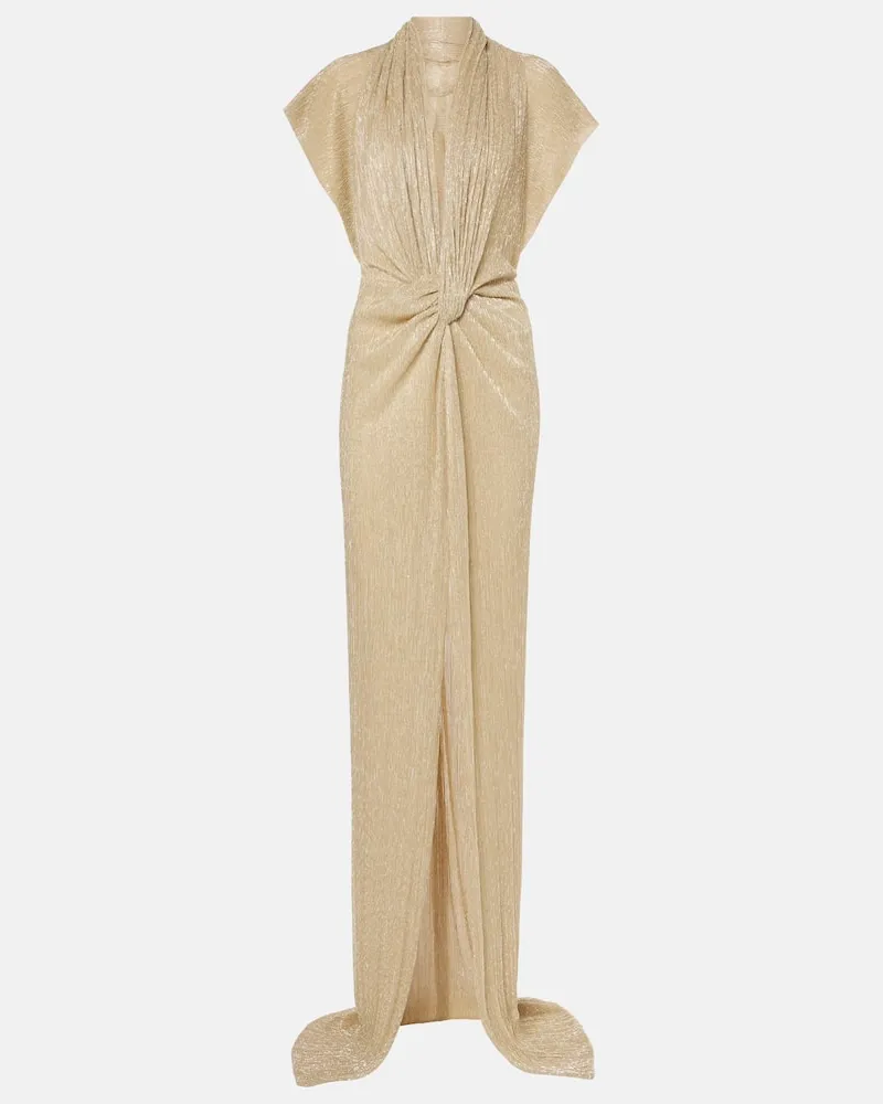 COSTARELLOS Robe Eva aus Lamé Gold