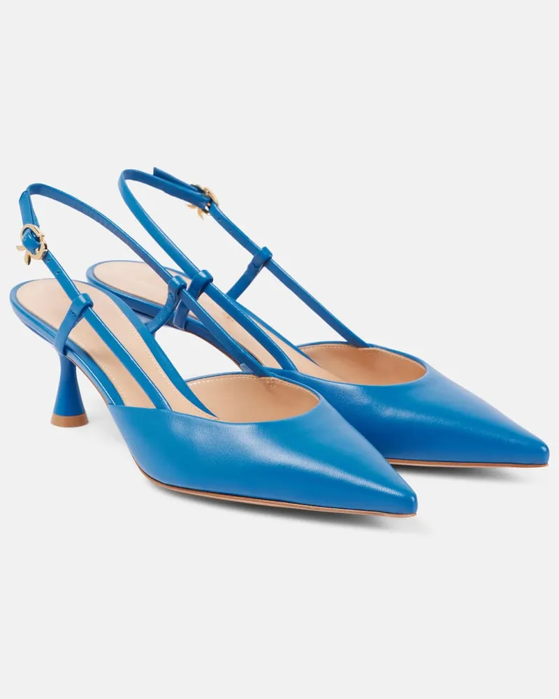 Gianvito Rossi Slingback-Pumps Ascent 55 aus Leder Blau