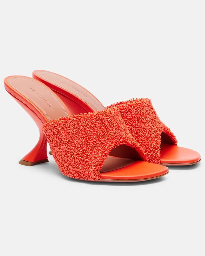 Amina Muaddi Pantoletten Taylor 90 Orange
