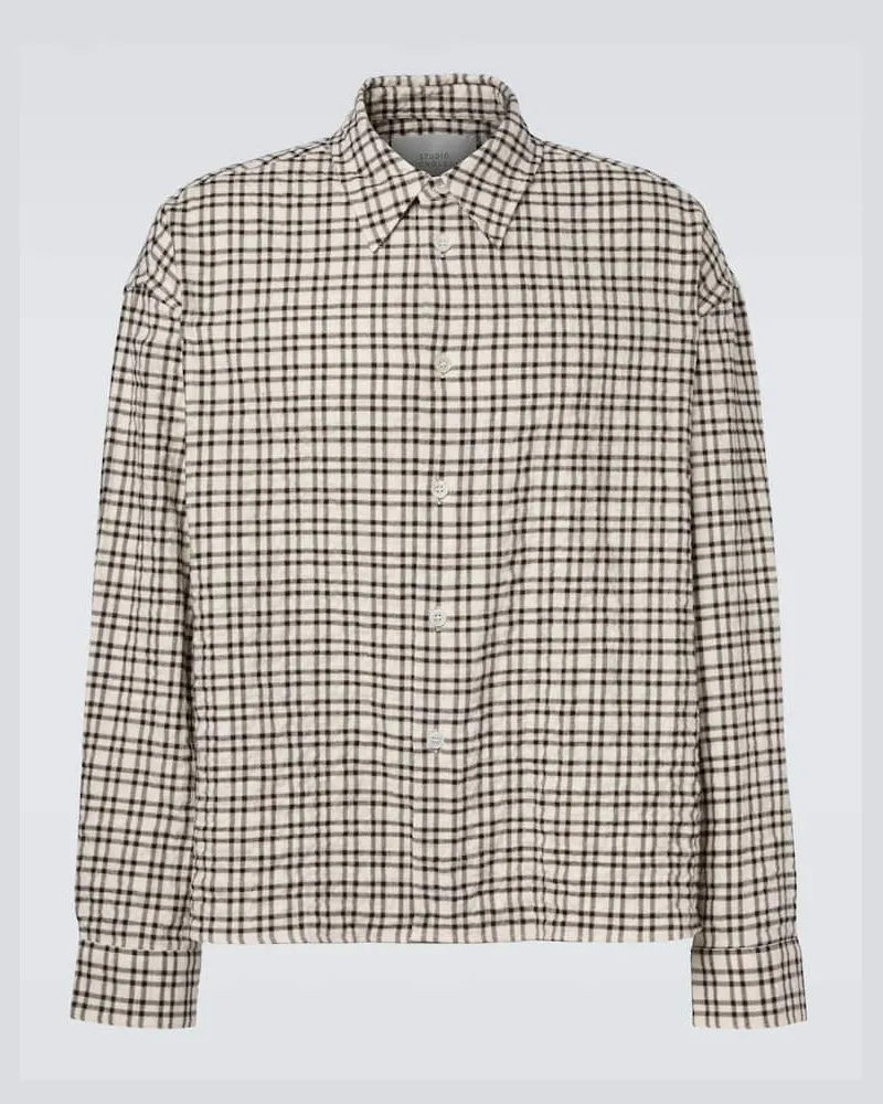 Studio Nicholson Hemd Nostra aus Baumwolle Weiß